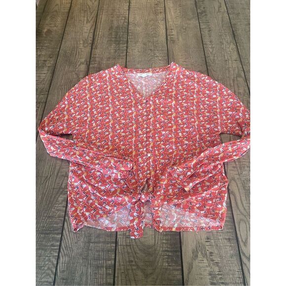 Beach Lunch Lounge tie front top woman’s size XS - Picture 1 of 7